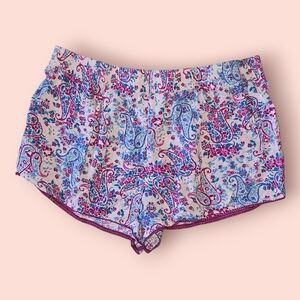 Secret Treasures Paisley Print Shorts in Pink and Blue